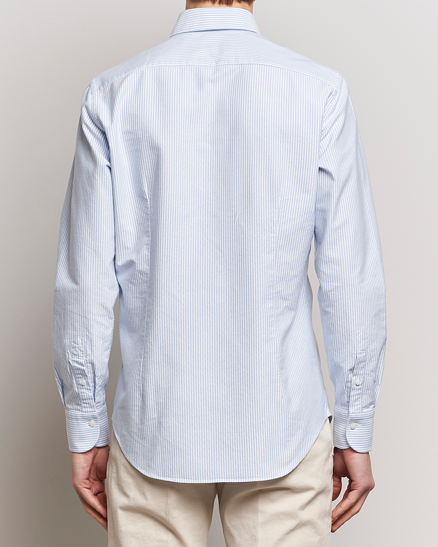 Herre | Skjorter | Grigio | Oxford Button Down Shirt Light Blue Stripe