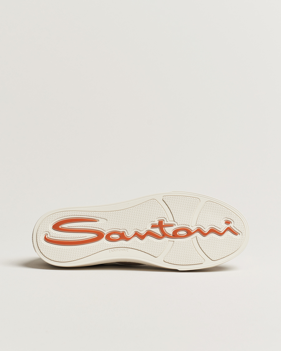 Herre | Santoni Double Buckle Sneakers Grey Suede | Santoni | Double Buckle Sneakers Grey Suede