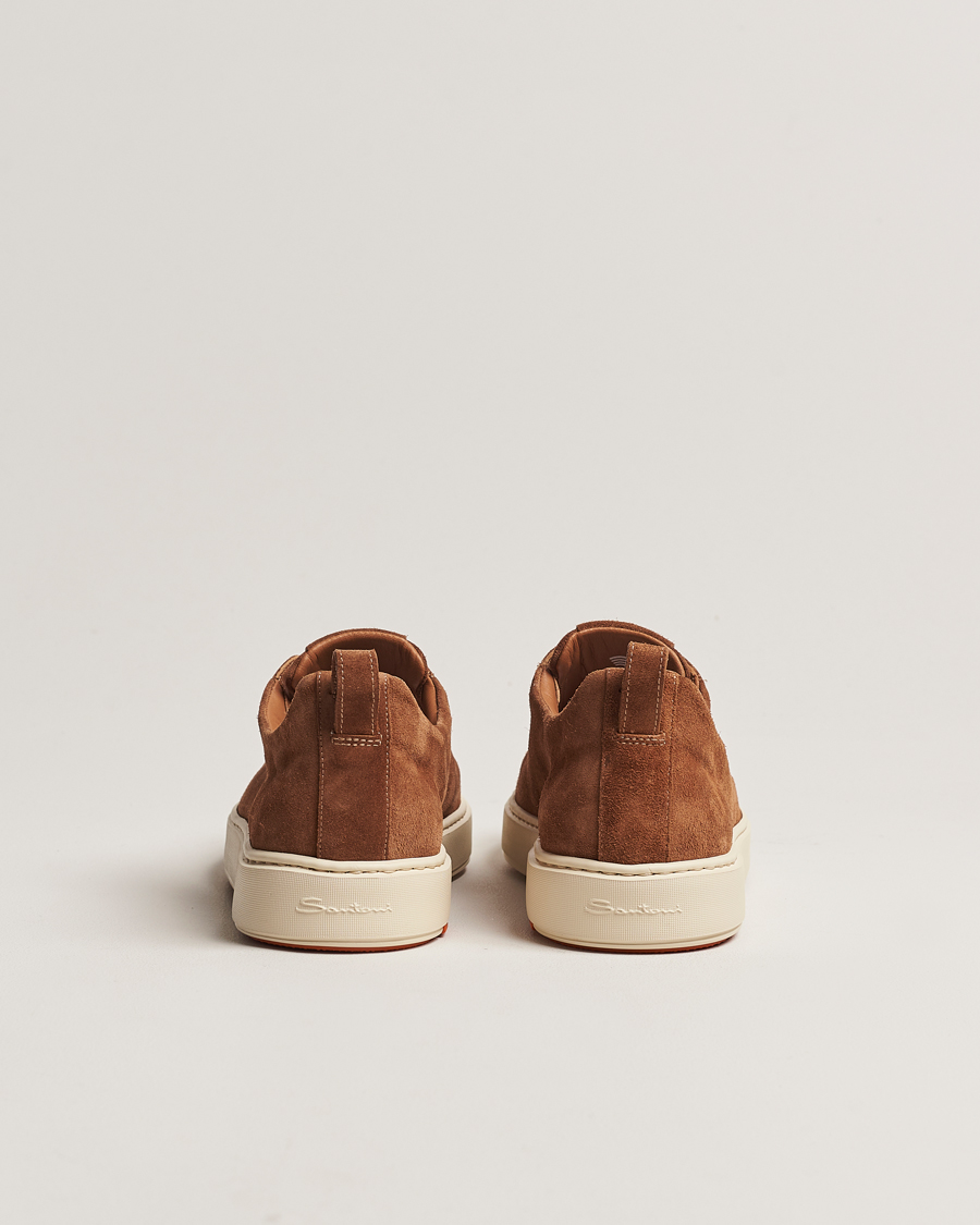 Herre | Santoni Cleanic No Lace Sneakers Brown Suede | Santoni | Cleanic No Lace Sneakers Brown Suede
