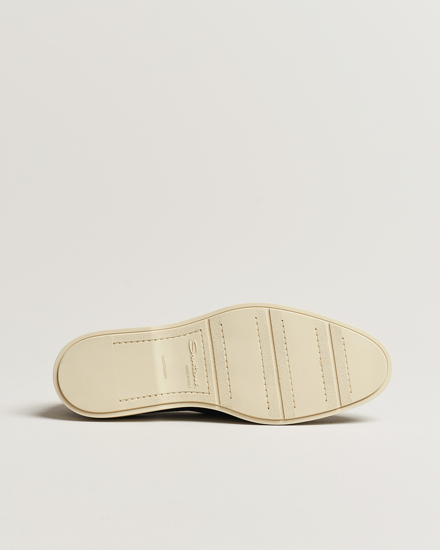 Herre | Santoni Summer Loafers Black Suede | Santoni | Summer Loafers Black Suede