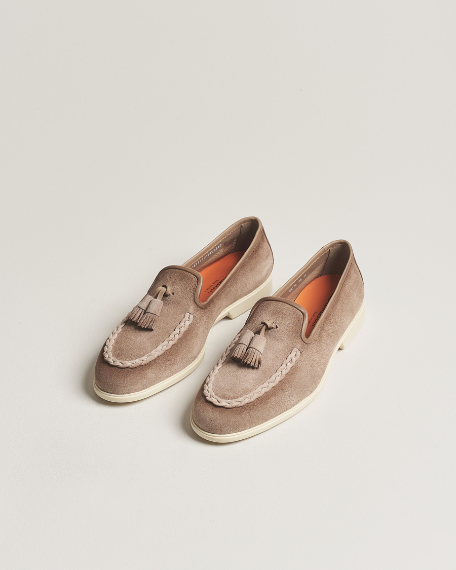 Herre | Afdelinger | Santoni | Summer Tassel Loafers Beige Suede