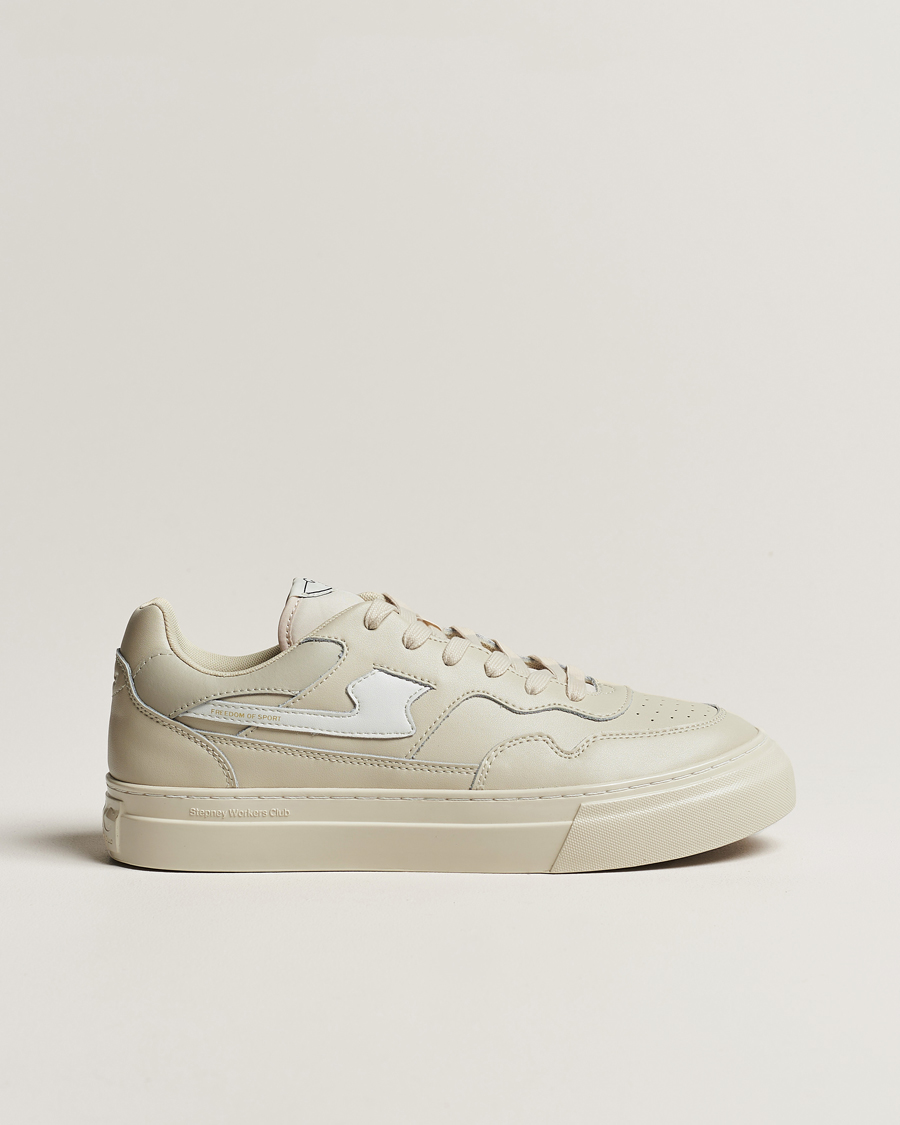 Herre | Stepney Workers Club Pearl S-Strike Leather Sneaker Ecru/White | Stepney Workers Club | Pearl S-Strike Leather Sneaker Ecru/White