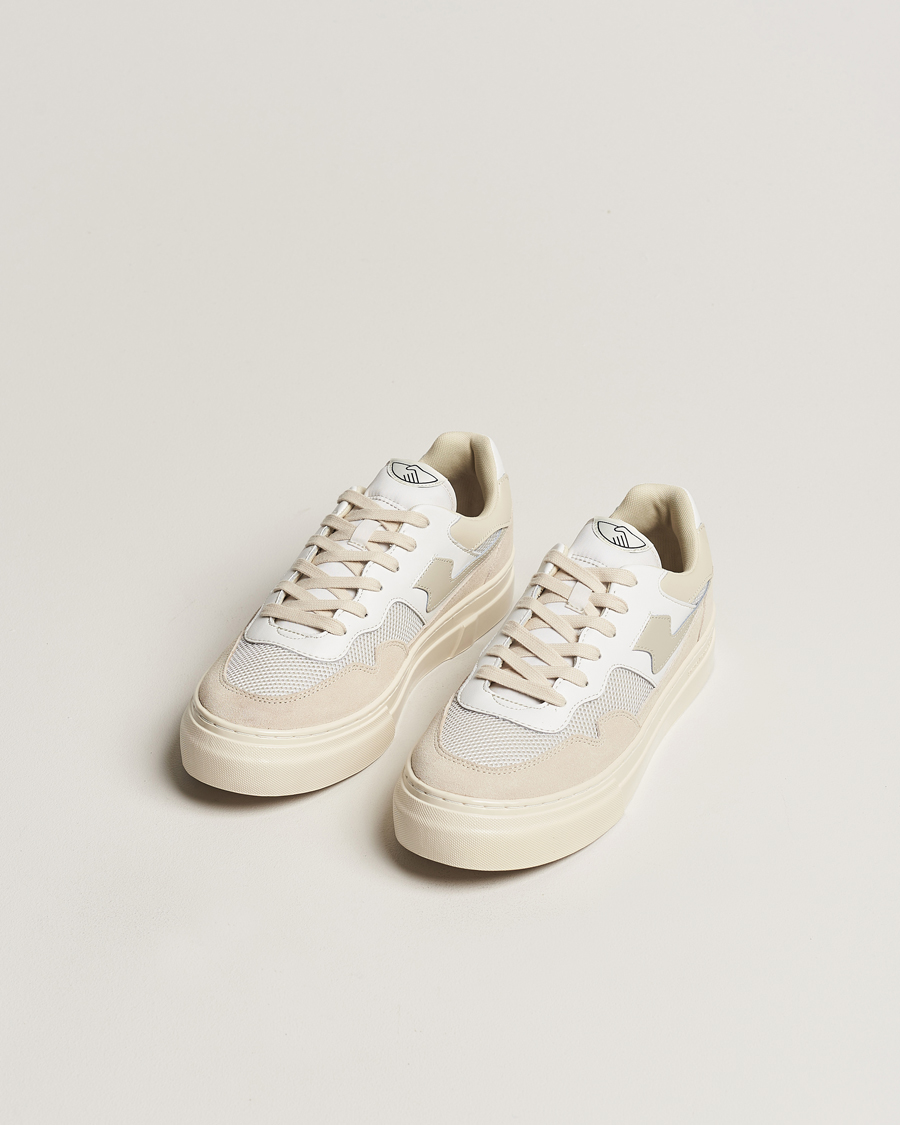 Herre | Sko i ruskind | Stepney Workers Club | Pearl S-Strike Suede Mixed Sneaker Ecru/Putty