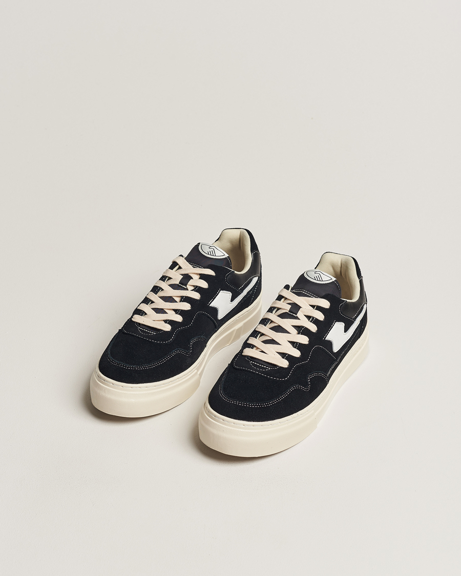 Herre | Sko i ruskind | Stepney Workers Club | Pearl S-Strike Suede Sneaker Black/White