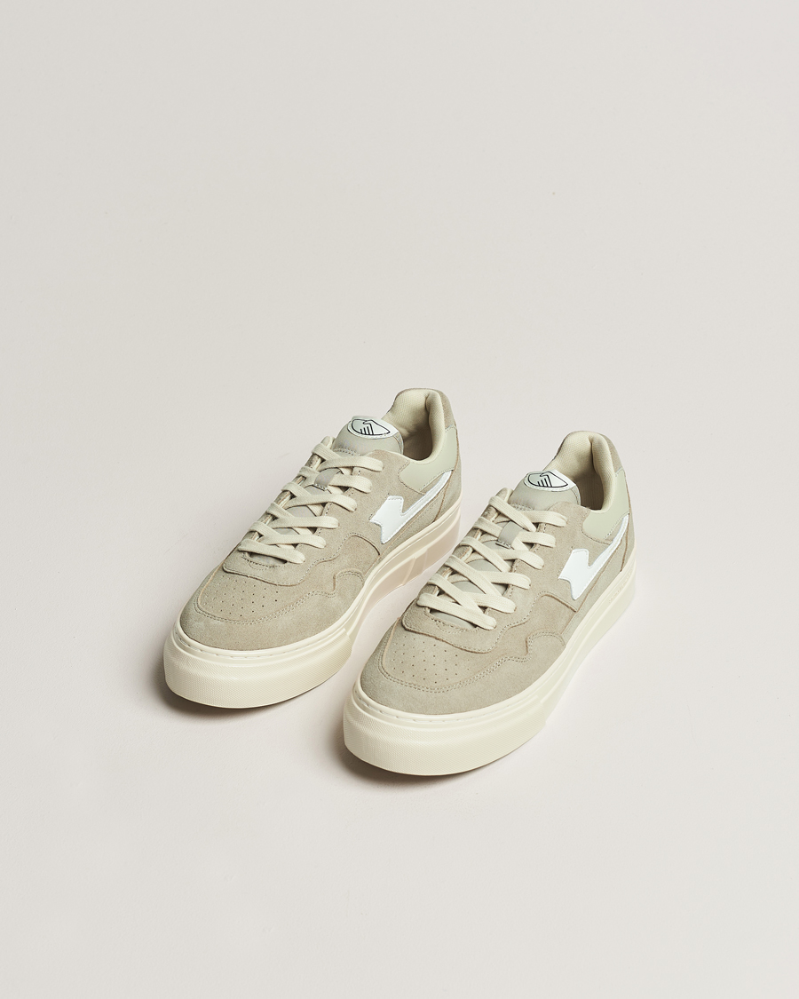 Herre | Sko i ruskind | Stepney Workers Club | Pearl S-Strike Suede Sneaker Lt Grey/White