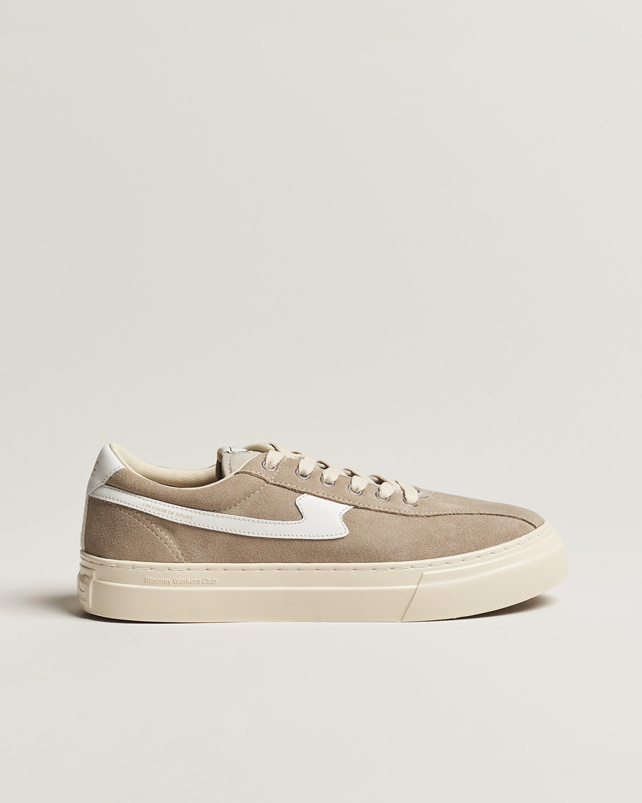 Herre | Stepney Workers Club Dellow S-Strike Suede Sneaker Lt Grey/White | Stepney Workers Club | Dellow S-Strike Suede Sneaker Lt Grey/White