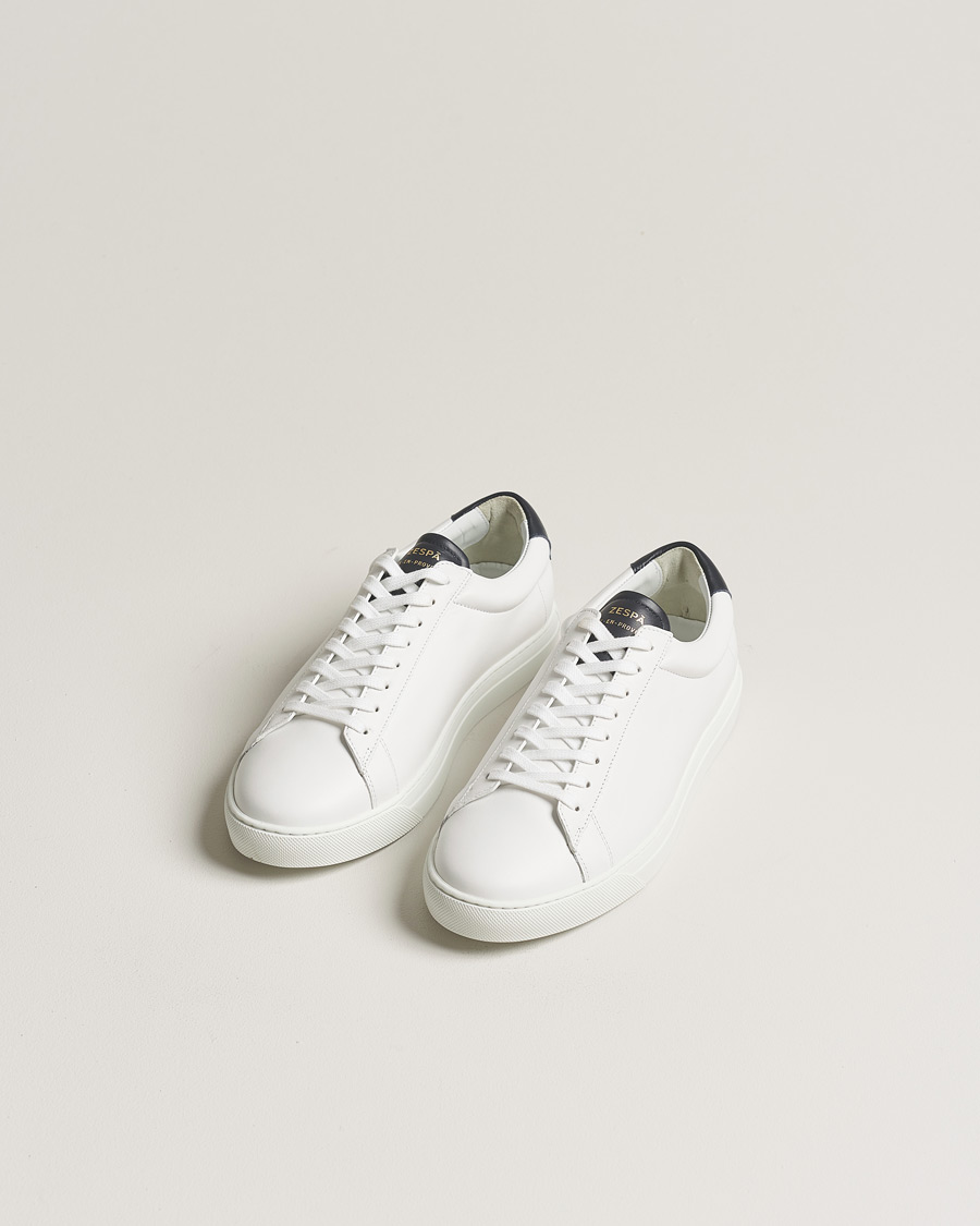 Herre |  | Zespà | ZSP4 Nappa Leather Sneakers White/Navy