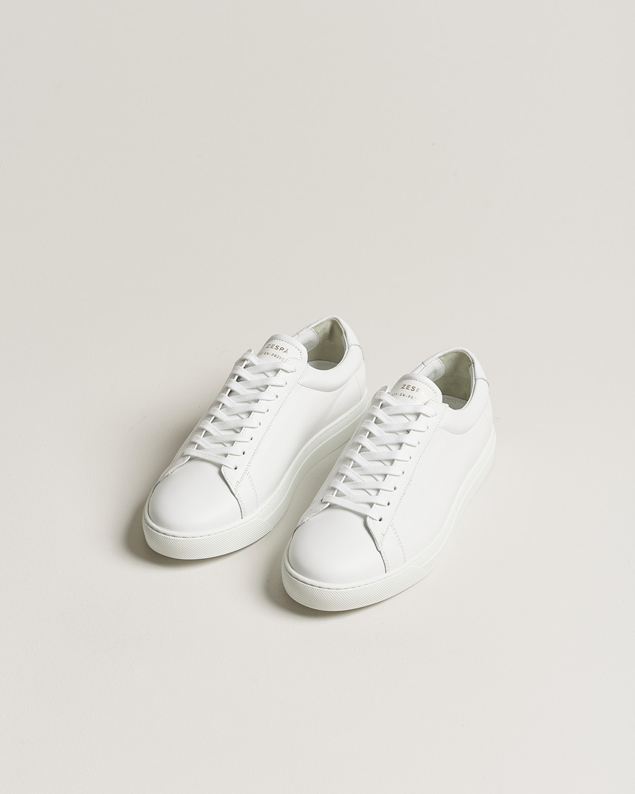 Herre | Sneakers | Zespà | ZSP4 Nappa Leather Sneakers White