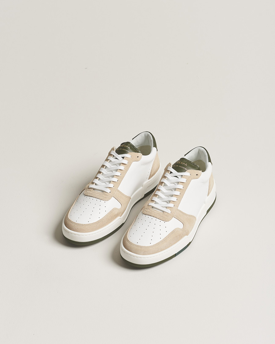 Herre | Hvide sneakers | Zespà | ZSP23 MAX Nappa/Suede Sneakers Off White/Khaki
