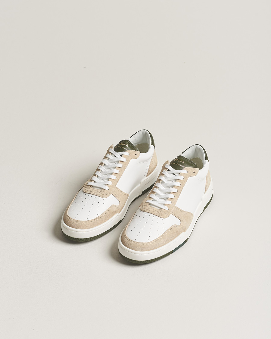 Herre | Sko i ruskind | Zespà | ZSP23 MAX Nappa/Suede Sneakers Off White/Khaki