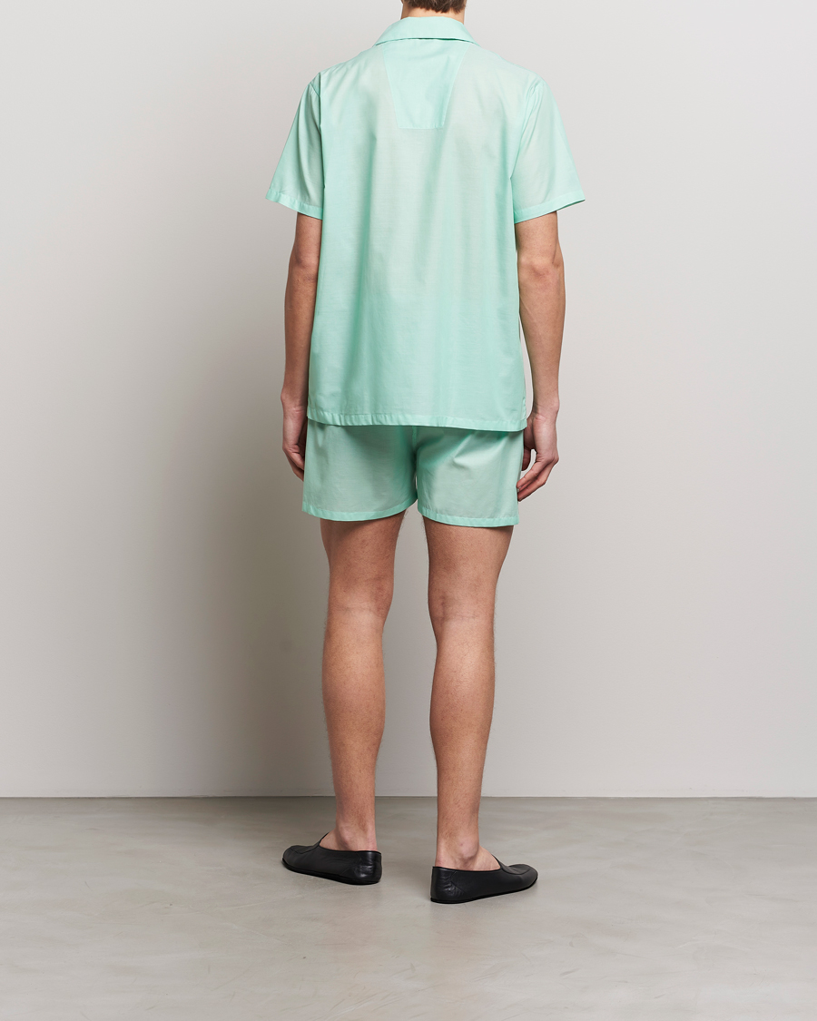 Herre | Nattøj | Derek Rose | Shortie Cotton Pyjama Set Mint