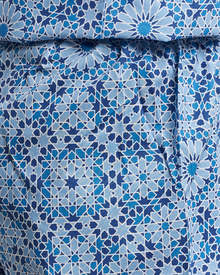 Herre | Pyjamas & Morgenkåber | Derek Rose | Shortie Printed Cotton Pyjama Set Blue