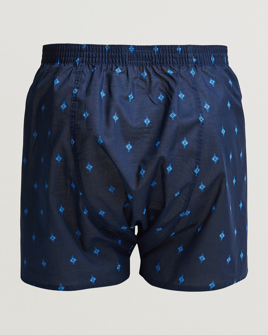 Herre | Undertøj | Derek Rose | Classic Fit Woven Cotton Boxer Shorts Navy