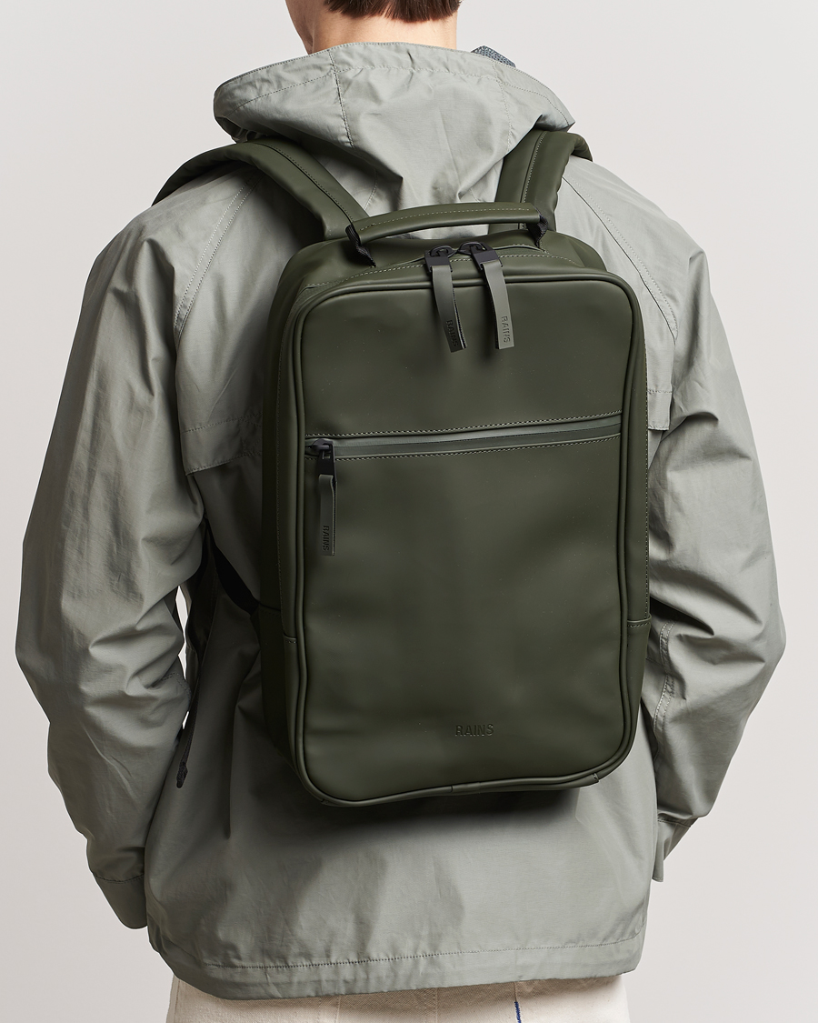 Herre | Tasker | RAINS | Book Backpack Green