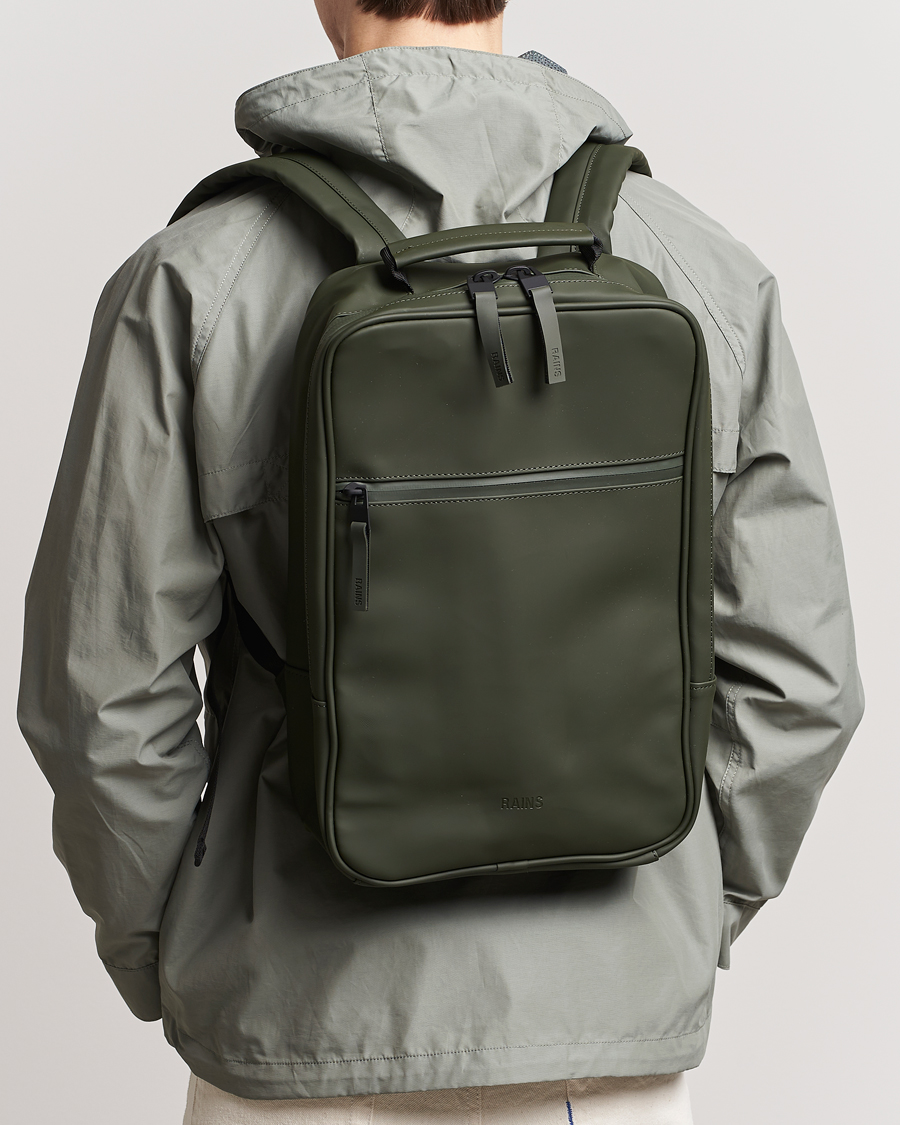 Herre | Tilbehør | RAINS | Book Backpack Green