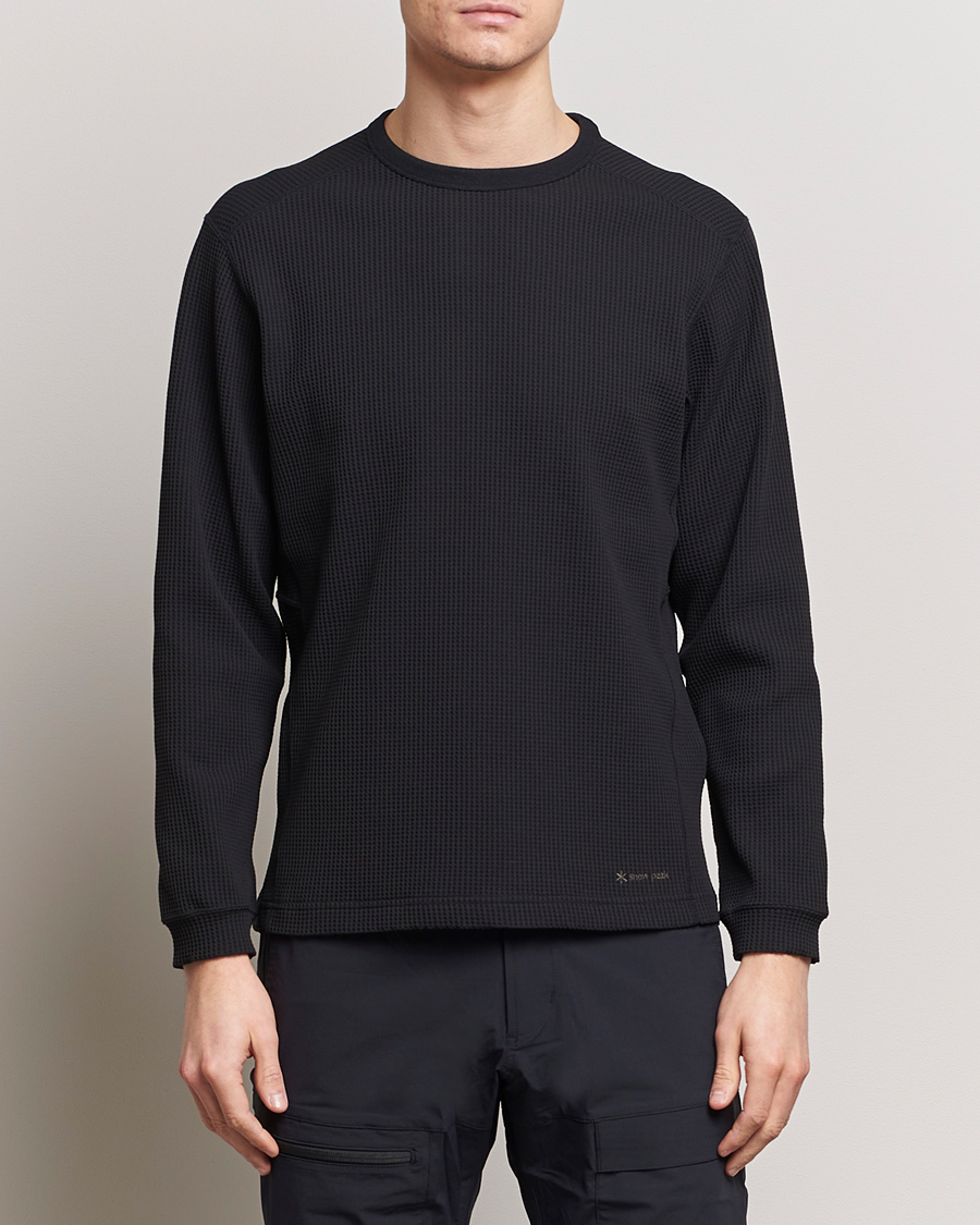 Herre | Langærmede t-shirts | Snow Peak | Dry Waffle Long Sleeve T-Shirt Black