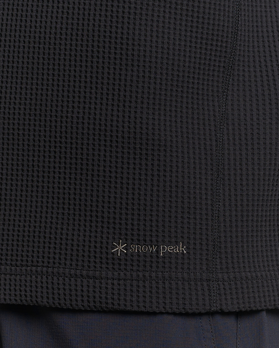 Herre | T-Shirts | Snow Peak | Dry Waffle Long Sleeve T-Shirt Black