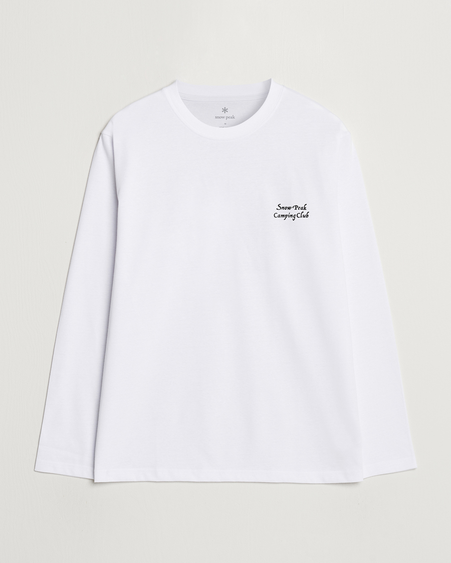 Herre | T-Shirts | Snow Peak | Camping Club Long Sleeve T-Shirt White