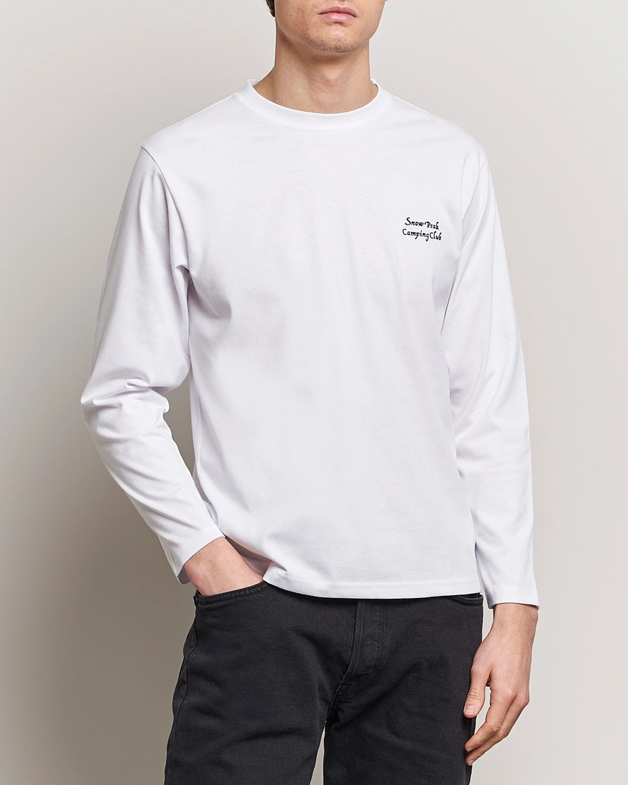 Herre | Langærmede t-shirts | Snow Peak | Camping Club Long Sleeve T-Shirt White