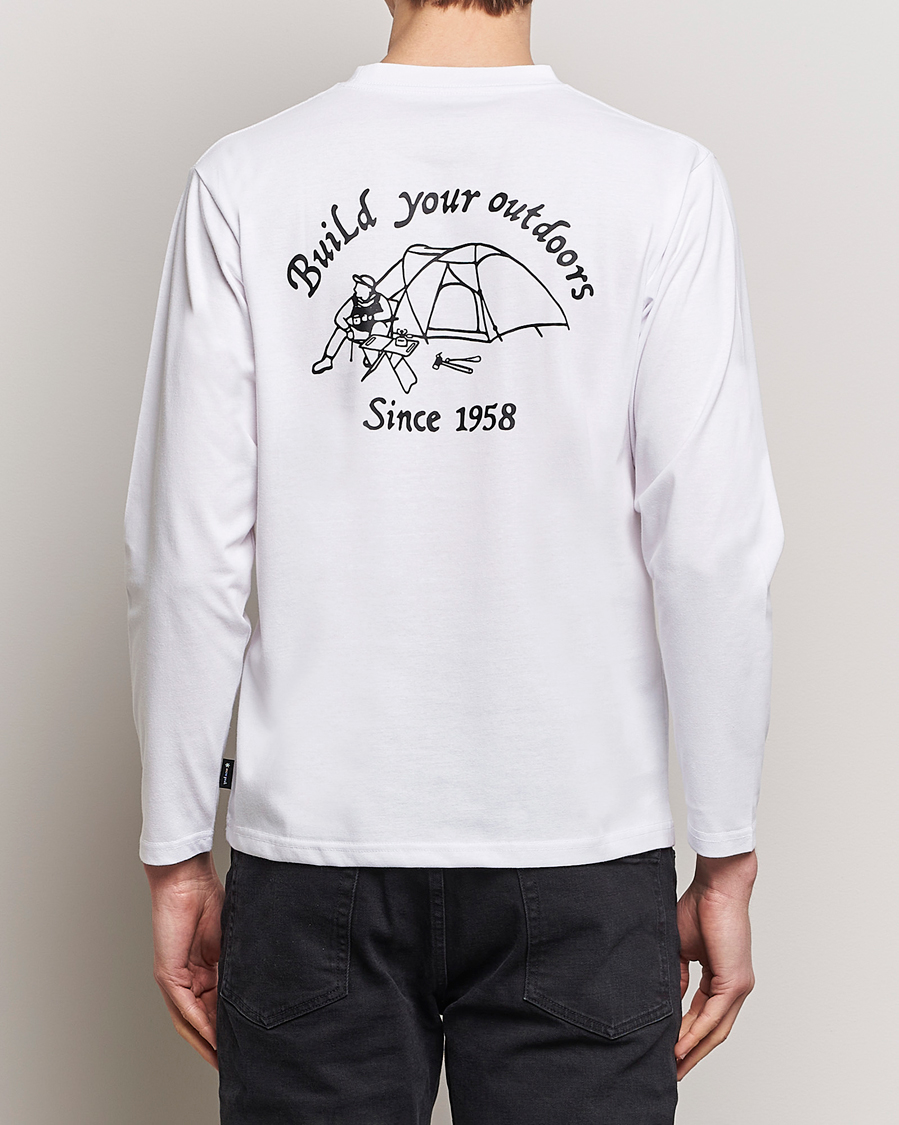 Herre | T-Shirts | Snow Peak | Camping Club Long Sleeve T-Shirt White