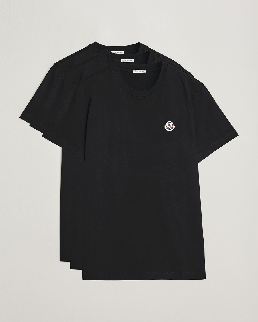 Herr | T-Shirts | Moncler | 3-Pack T-Shirt Black