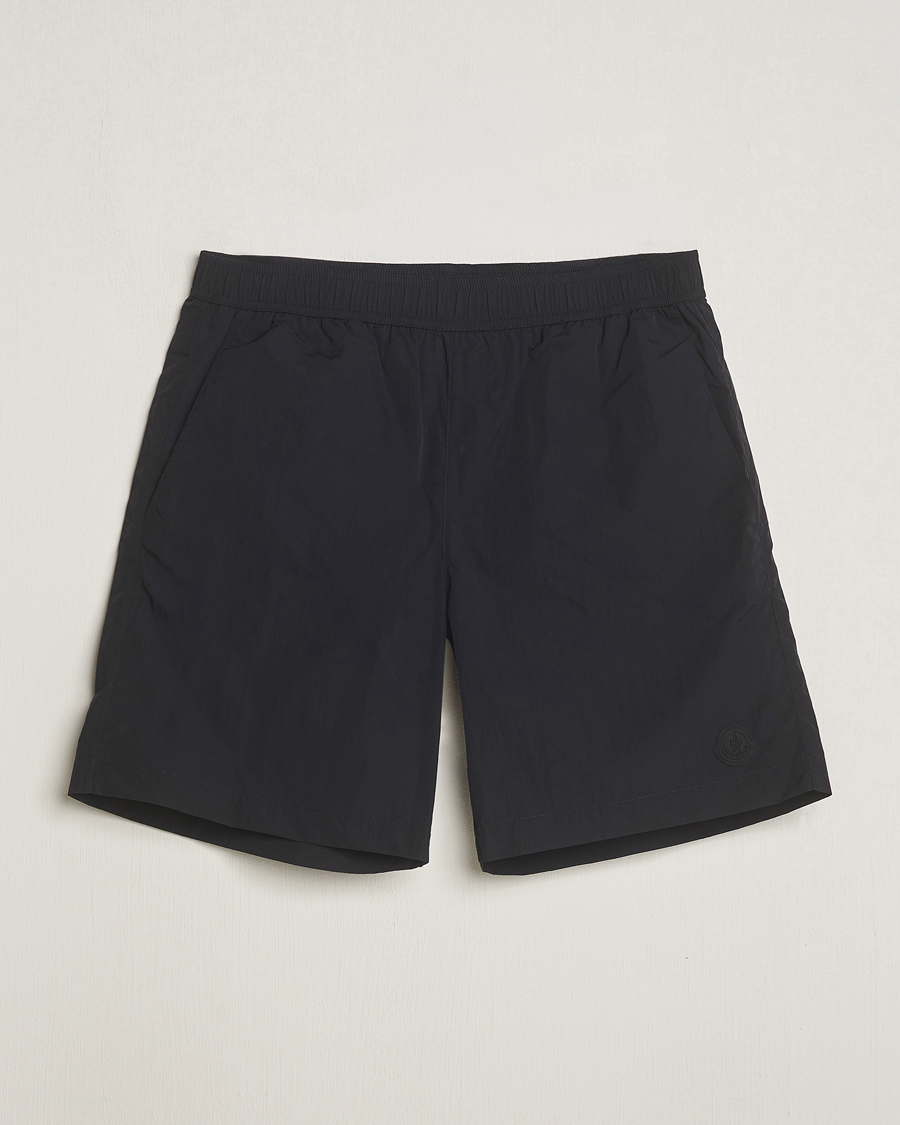 Herre | Badebukser | Moncler | Lettering Logo Swim Shorts Black
