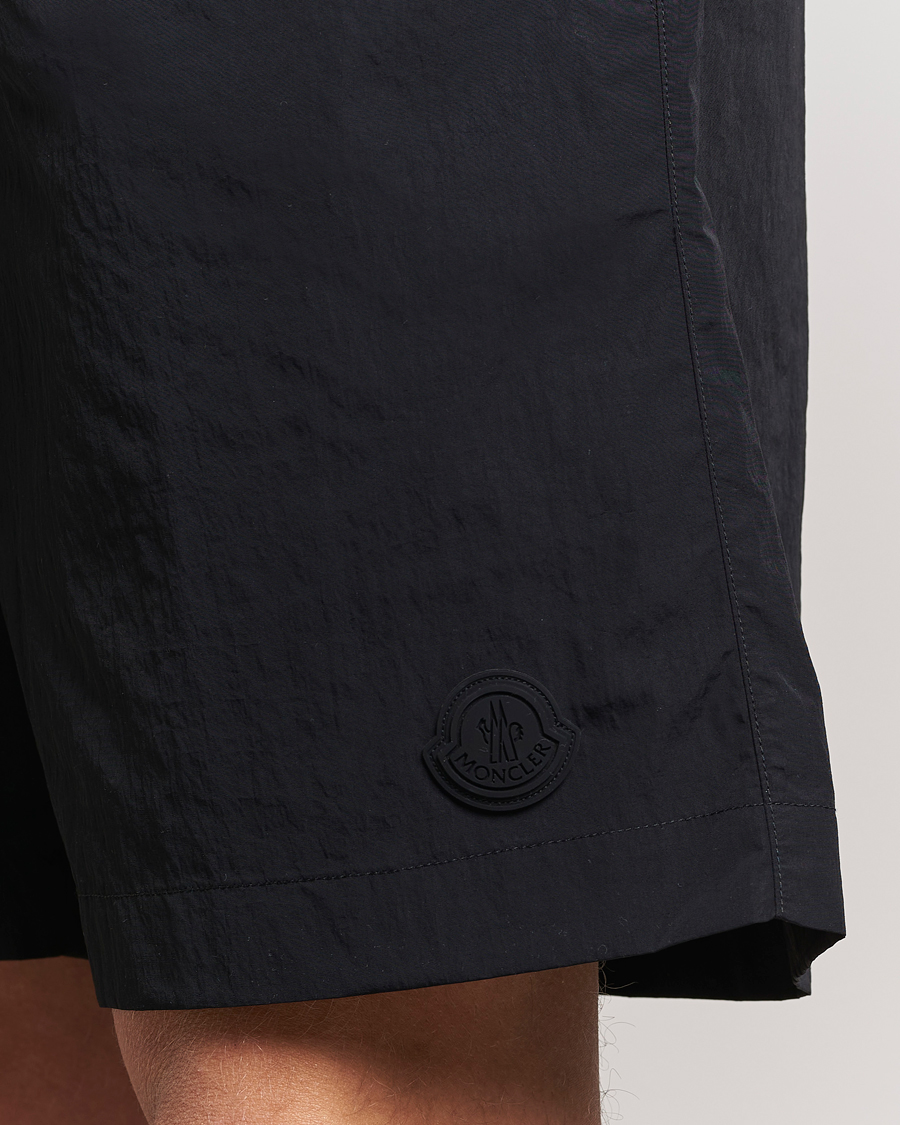 Herre | Badebukser | Moncler | Lettering Logo Swim Shorts Black