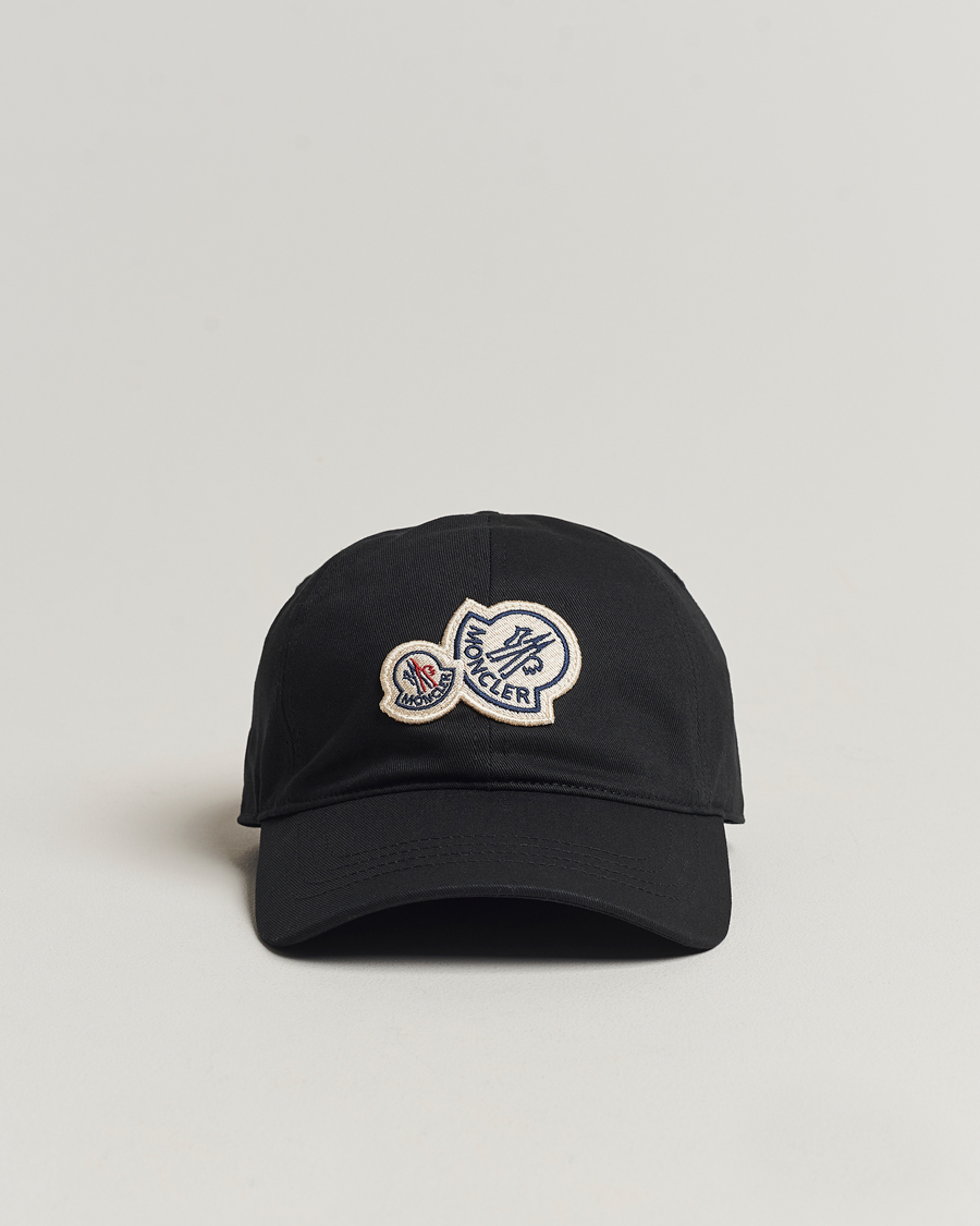 Herre |  | Moncler | Double Logo Baseball Cap Black