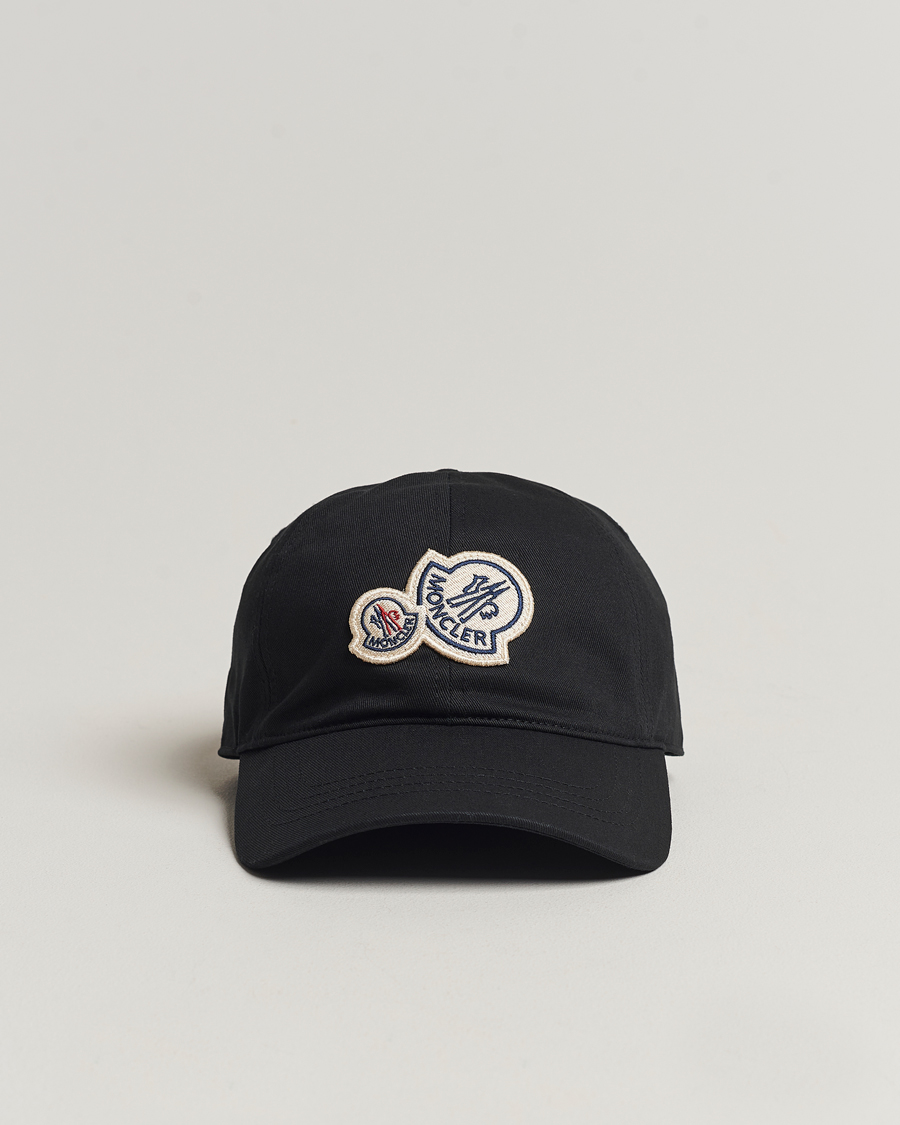 Herre | Moncler Double Logo Baseball Cap Black | Moncler | Double Logo Baseball Cap Black
