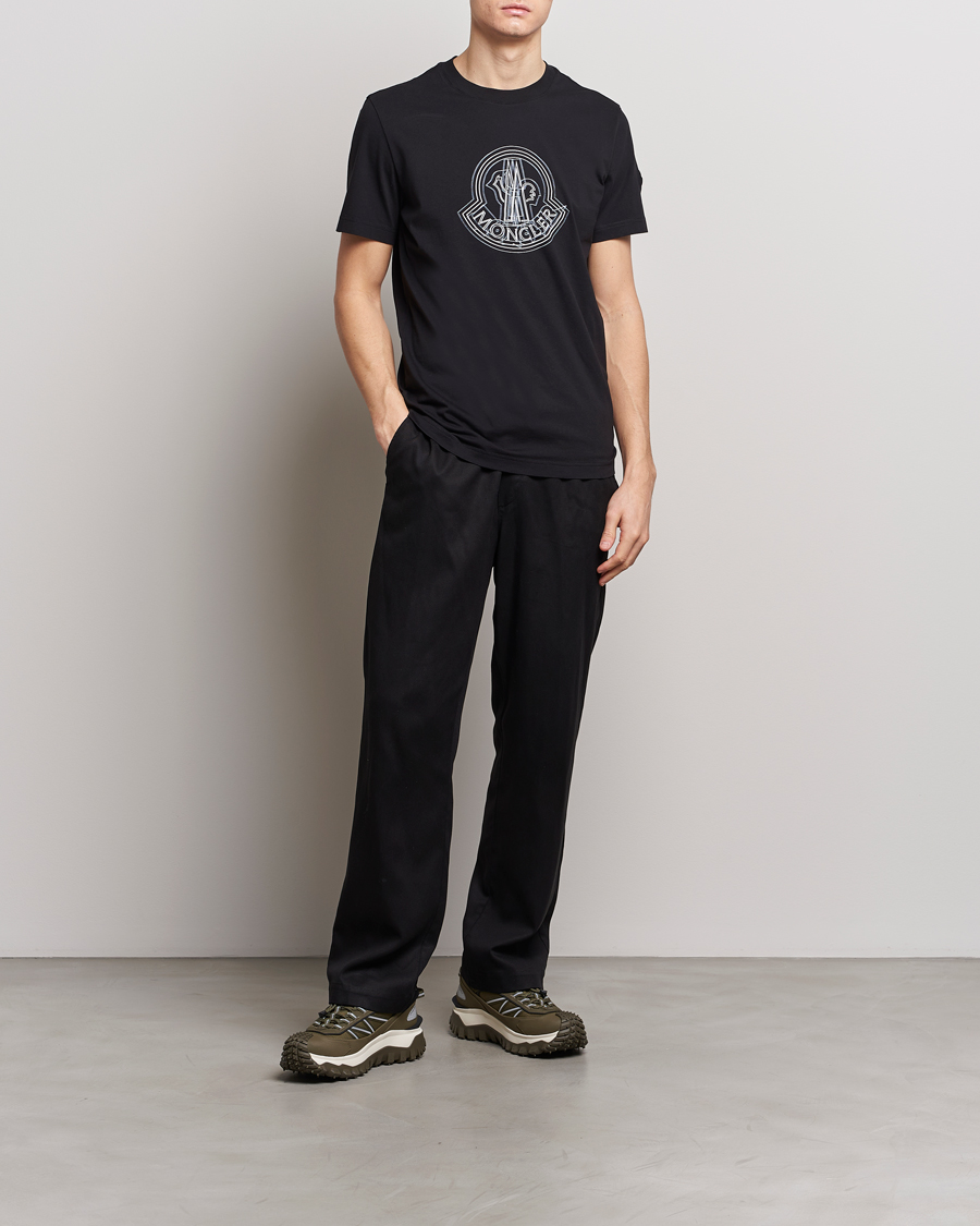 Herre | T-Shirts | Moncler | 3D Logo T-Shirt Black