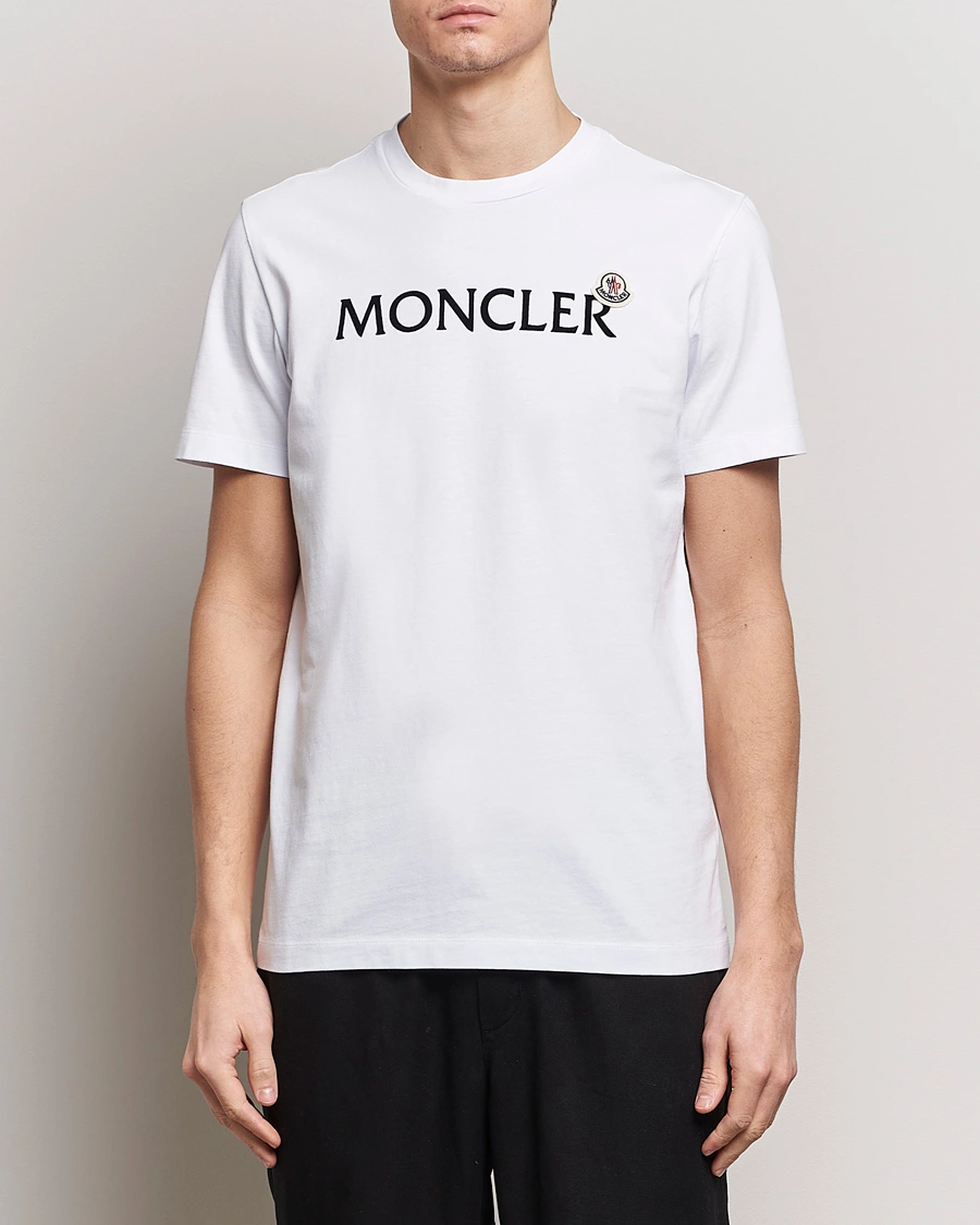 Herre | Kortærmede t-shirts | Moncler | Lettering Logo T-Shirt White