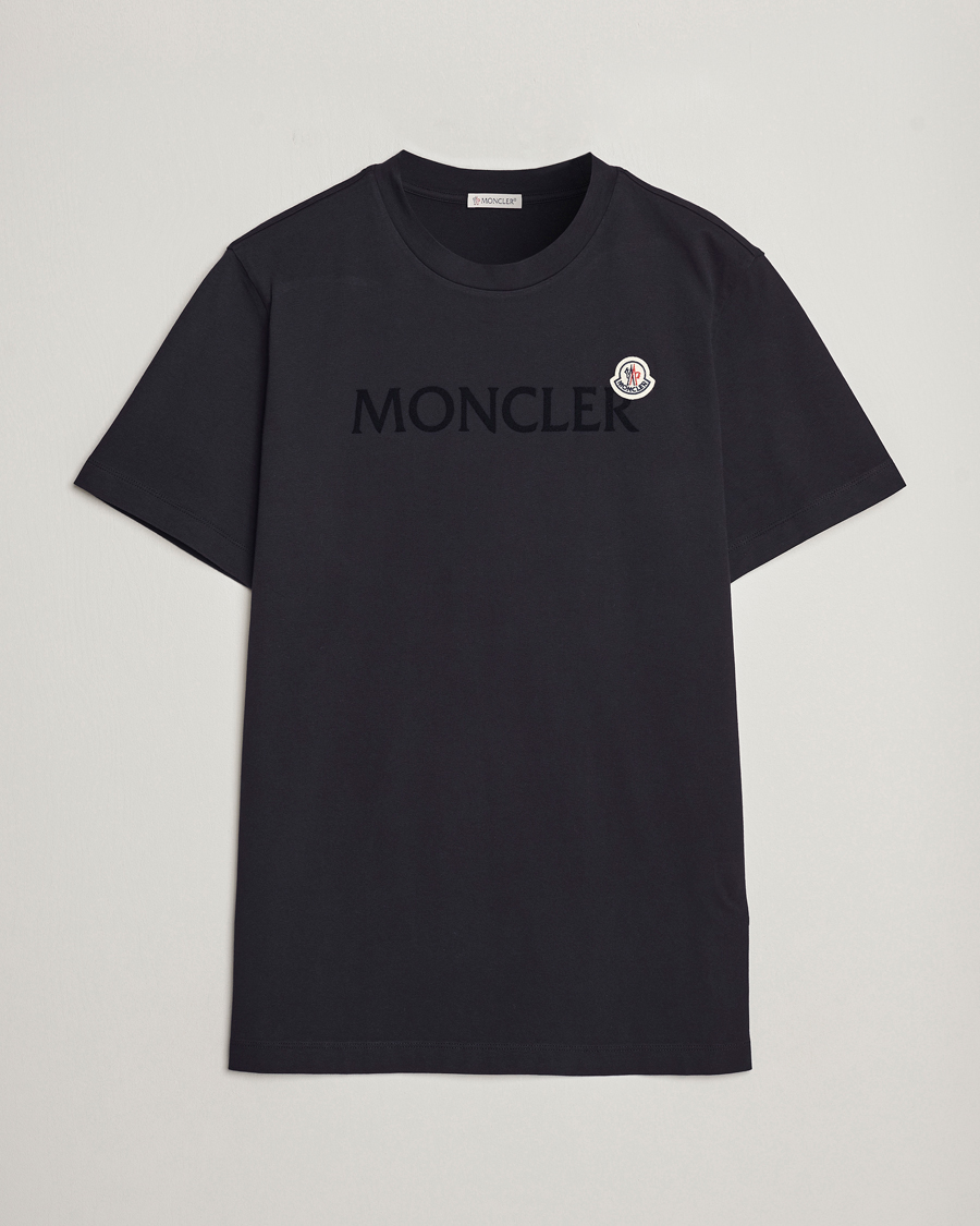 Herr | T-Shirts | Moncler | Lettering Logo T-Shirt Navy