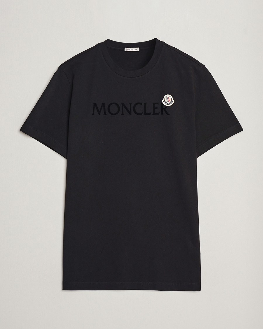 Herr | T-Shirts | Moncler | Lettering Logo T-Shirt Black