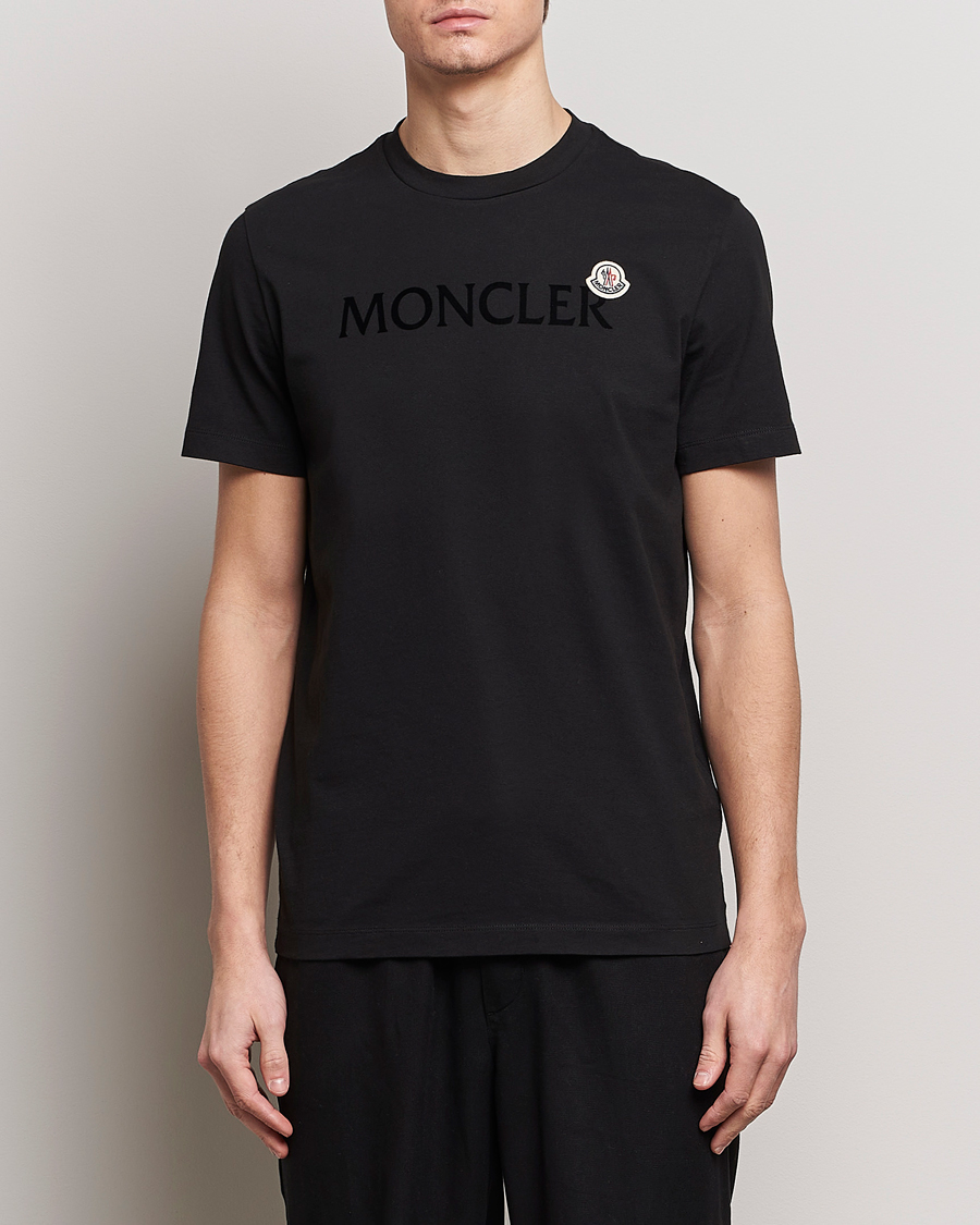 Herre | Tøj | Moncler | Lettering Logo T-Shirt Black