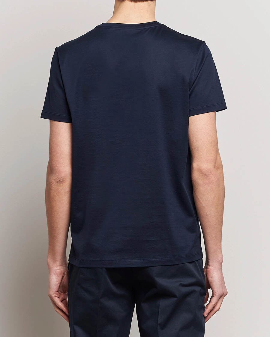 Herre | T-Shirts | Moncler | Double Logo T-Shirt Navy