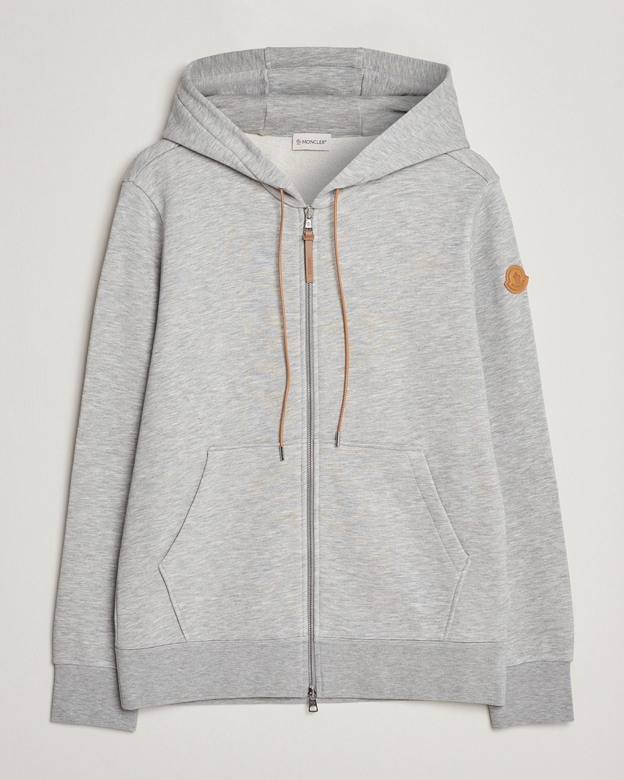 Herre | Trøjer | Moncler | Full Zip Hoodie Light Grey
