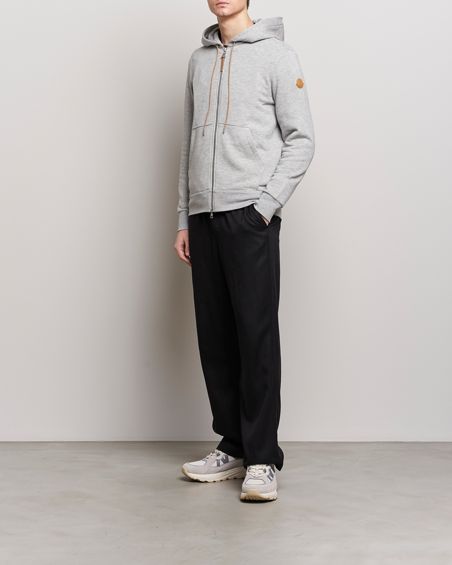 Herre | Trøjer | Moncler | Full Zip Hoodie Light Grey