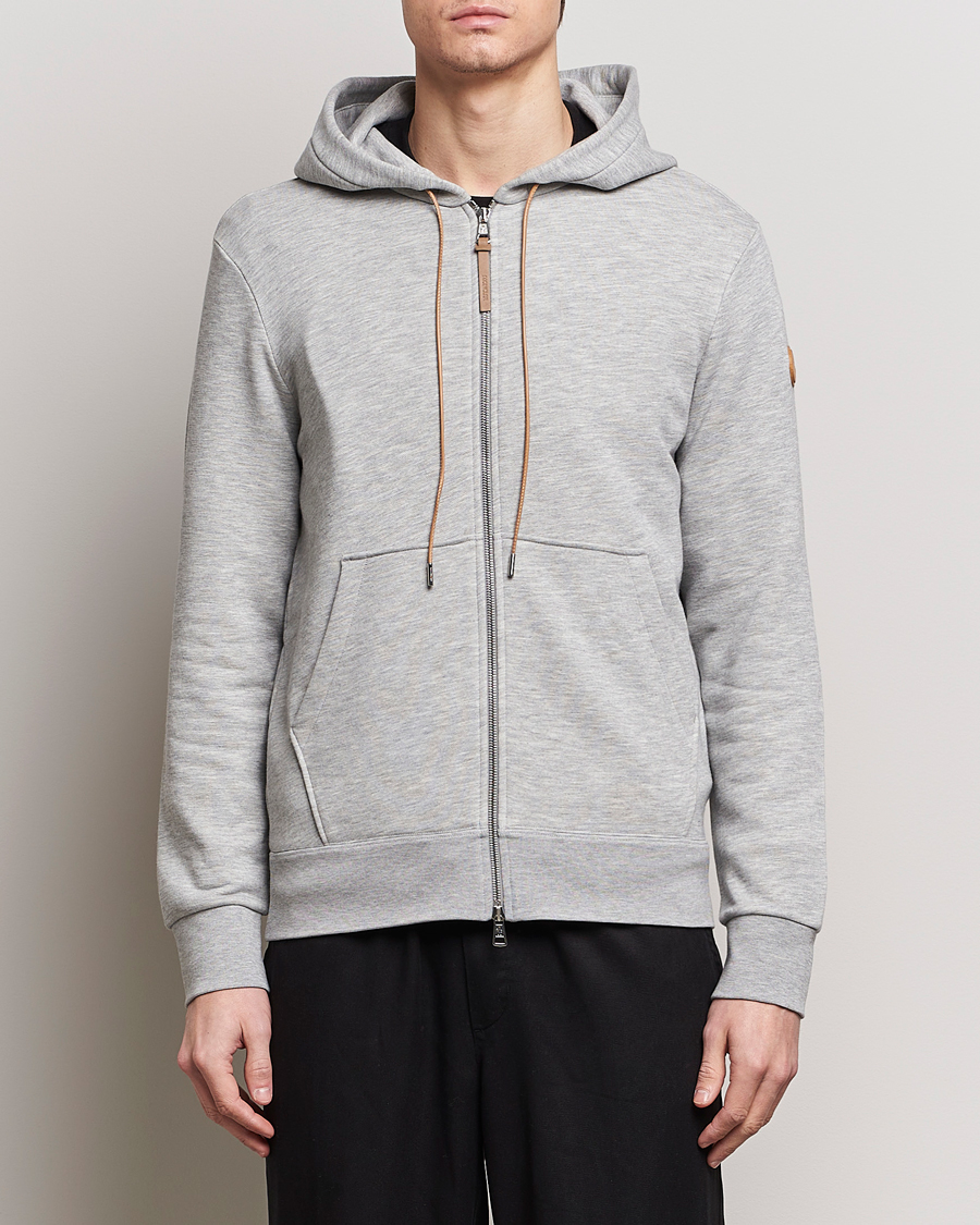 Herre | Trøjer | Moncler | Full Zip Hoodie Light Grey