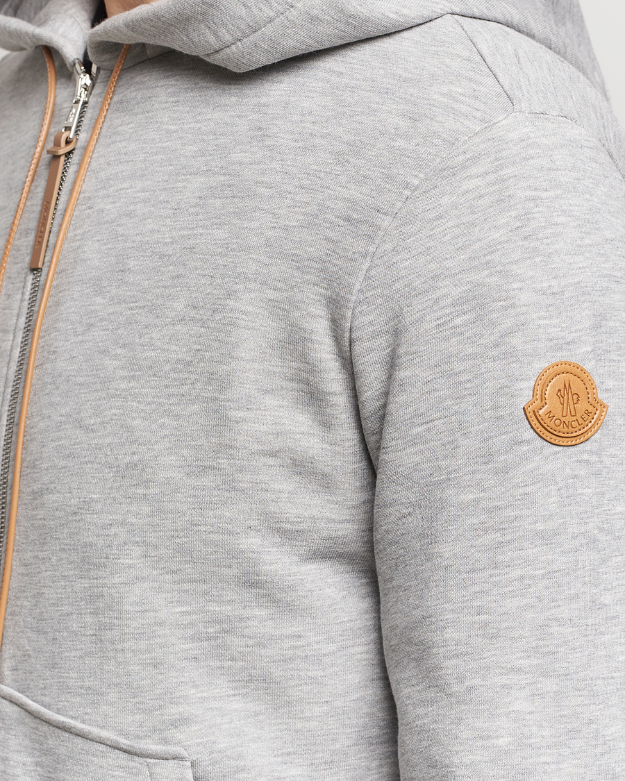 Herre | Trøjer | Moncler | Full Zip Hoodie Light Grey