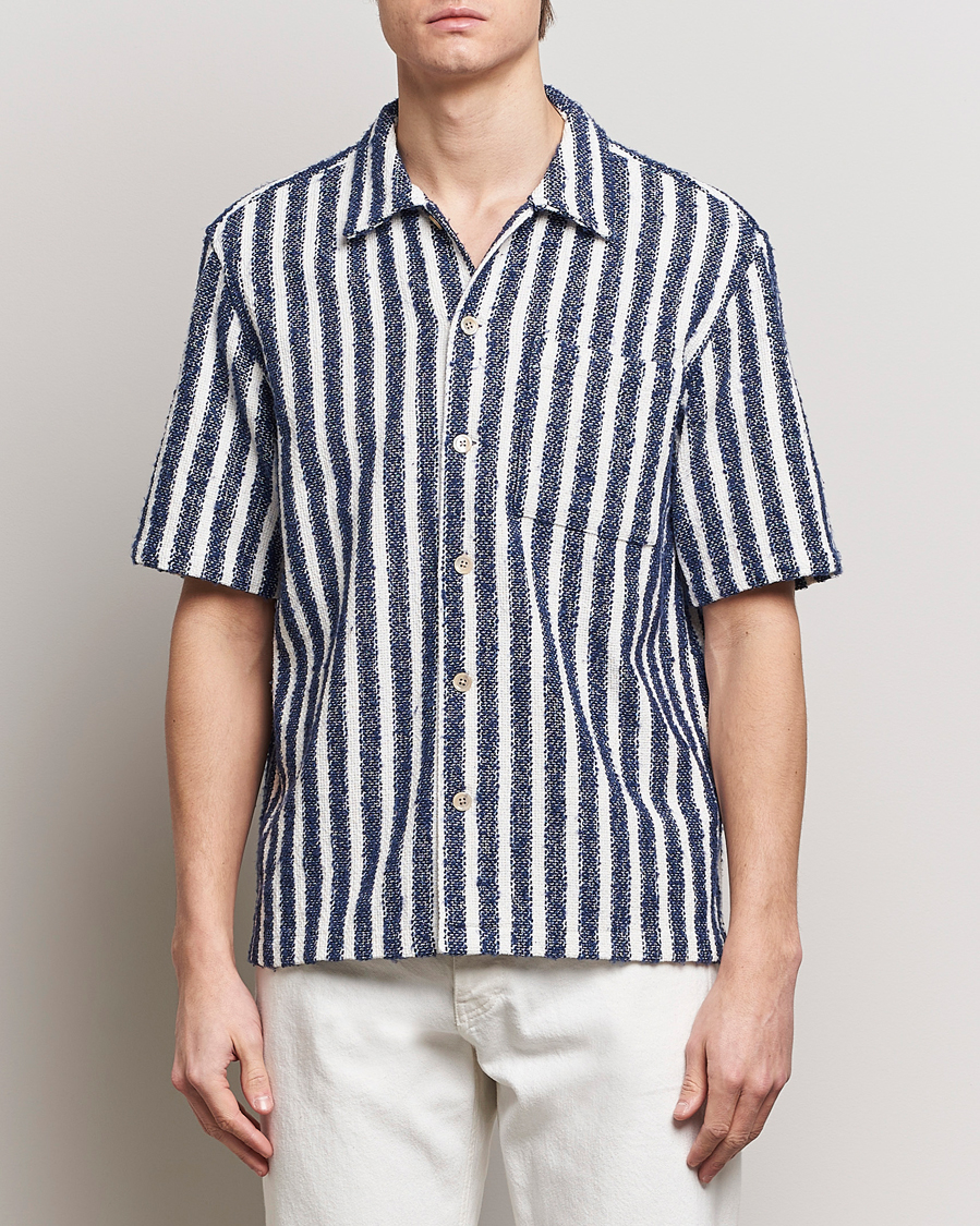 Herre | Contemporary Creators | Sunflower | Spacey Shirt Navy Stripe