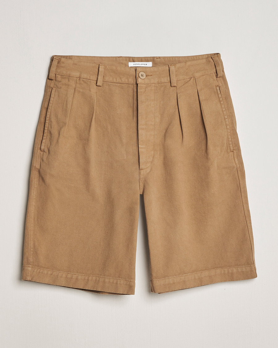 Herre | Shorts | Sunflower | Pleated Shorts Khaki