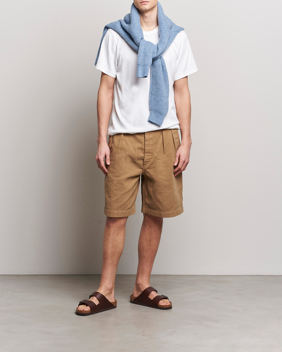 Herre | Shorts | Sunflower | Pleated Shorts Khaki
