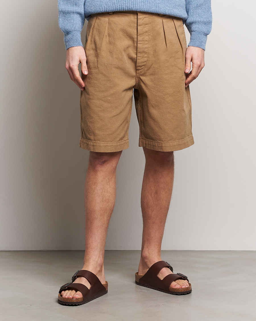 Herre | Chino shorts | Sunflower | Pleated Shorts Khaki