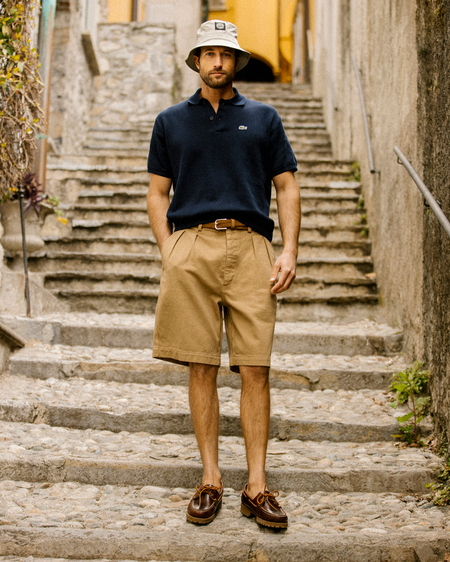Herre | Shorts | Sunflower | Pleated Shorts Khaki