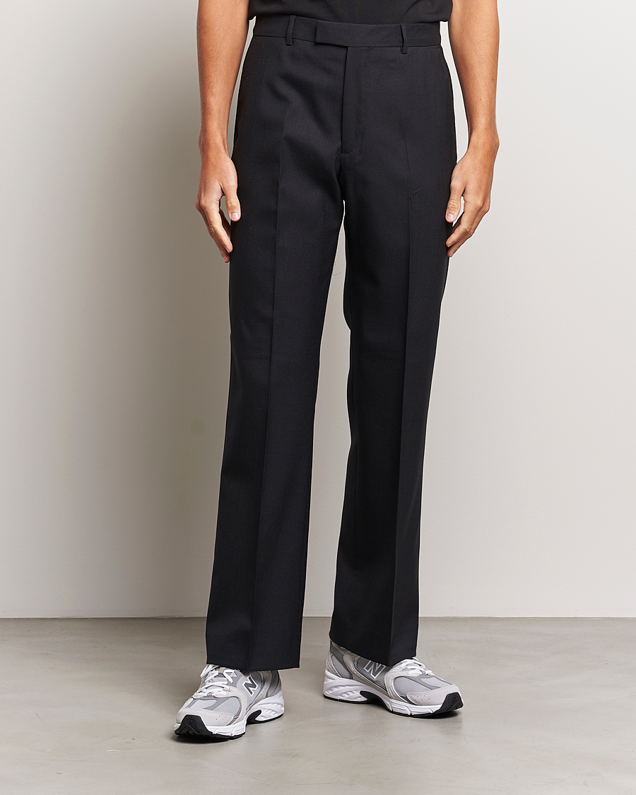 Herre | Contemporary Creators | Sunflower | Straight Wool Trousers Black