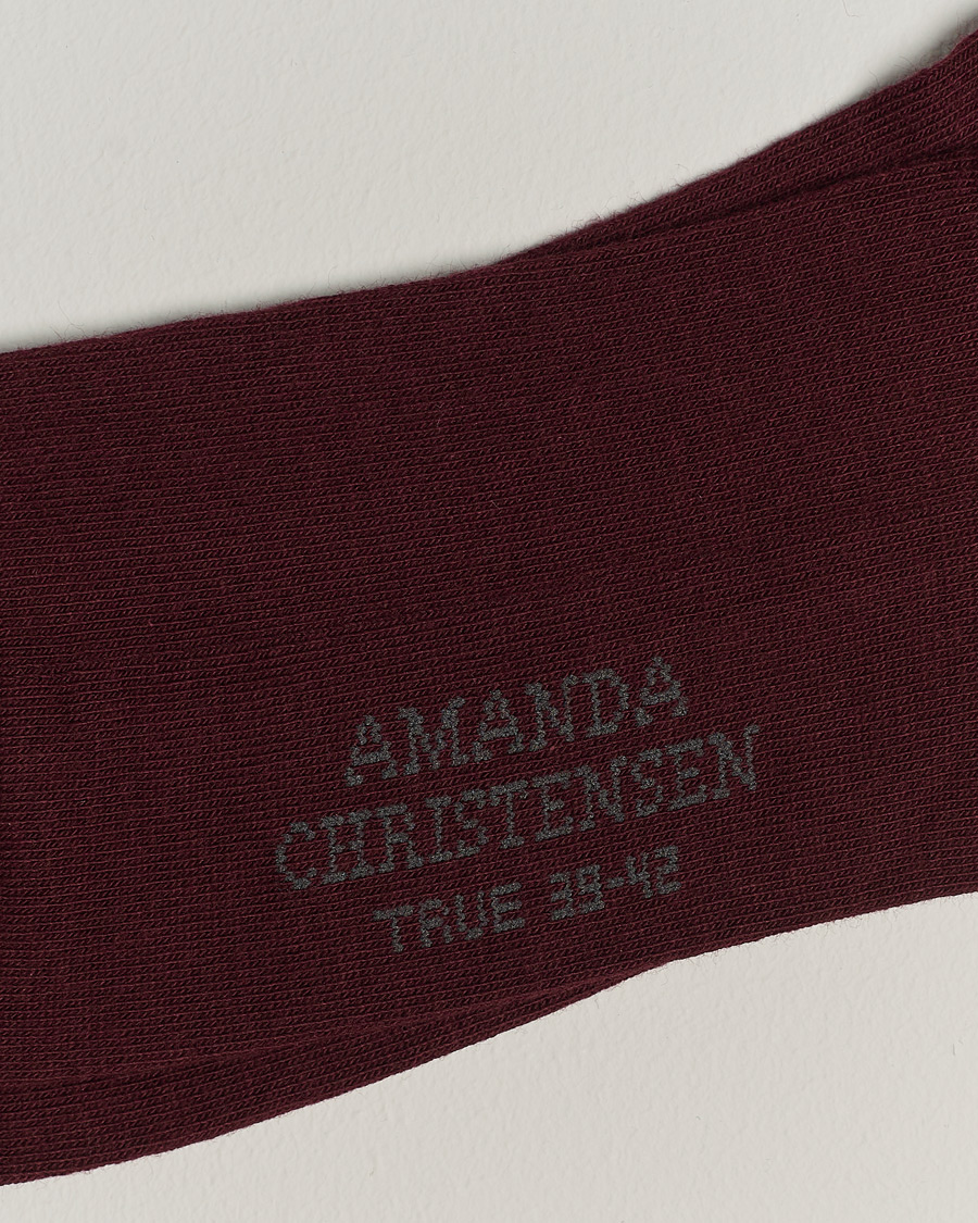Herr |  | Amanda Christensen | 3-Pack True Cotton Socks Bordeaux