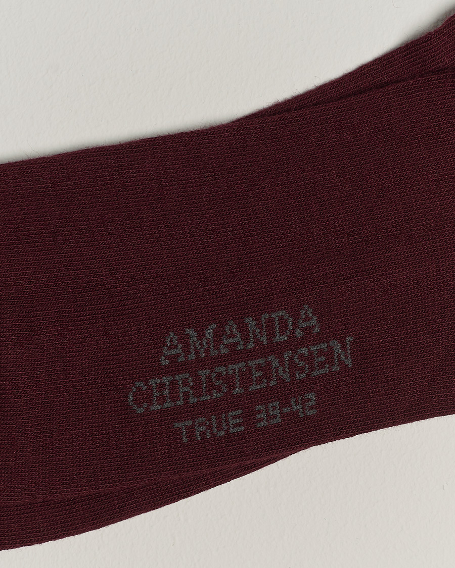 Herre | Almindelige sokker | Amanda Christensen | 3-Pack True Cotton Socks Bordeaux