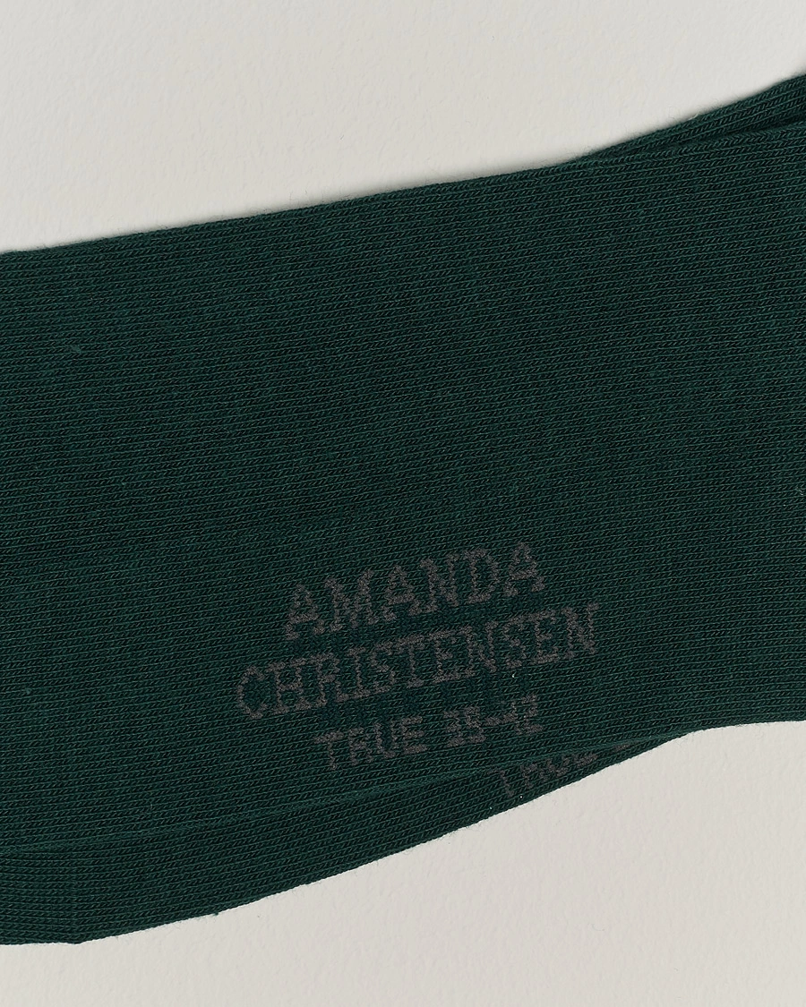 Herre | Strømper | Amanda Christensen | 3-Pack True Cotton Socks Bottle Green