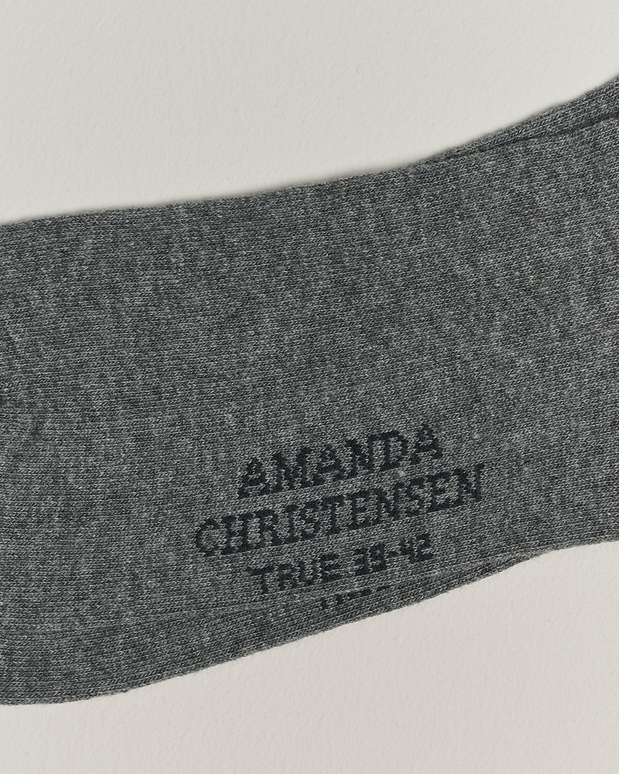 Herre |  | Amanda Christensen | 3-Pack True Cotton Socks Grey Melange