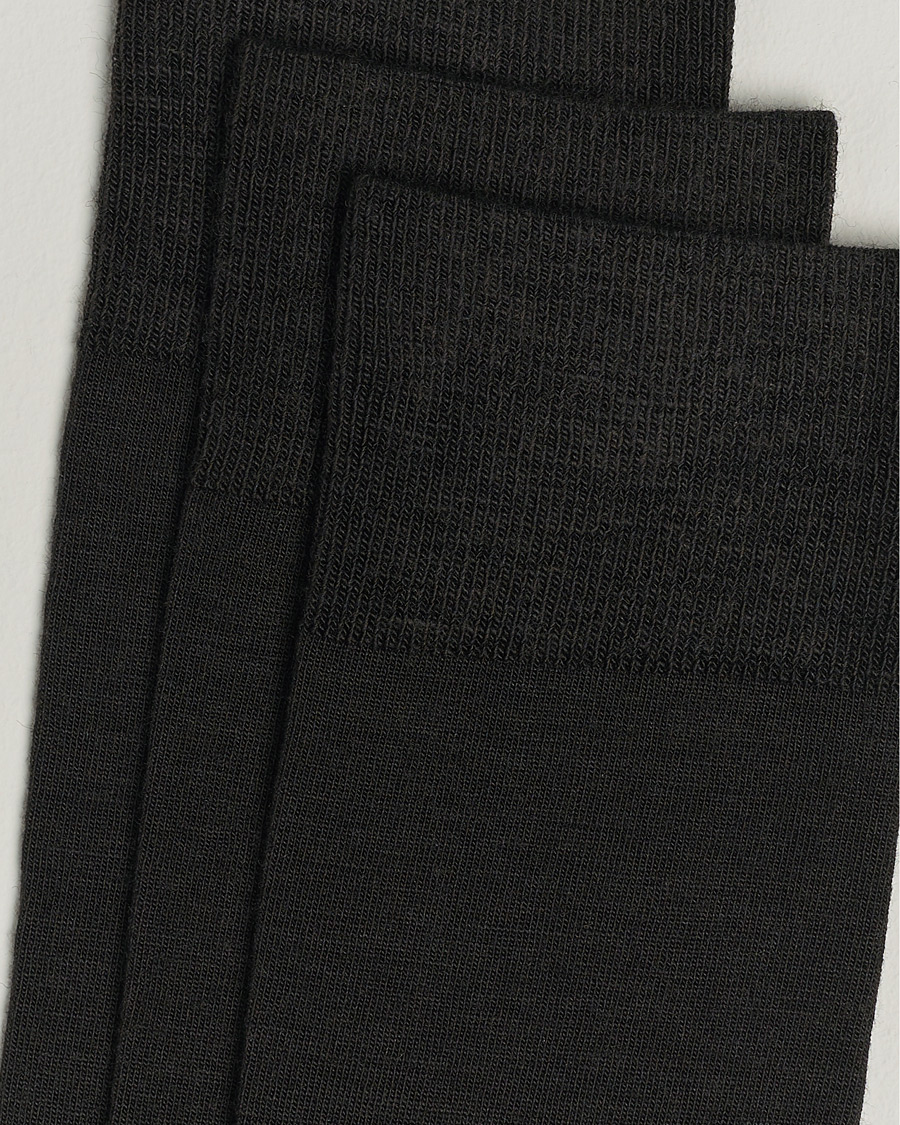 Herre | Tøj | Amanda Christensen | 3-Pack Icon Wool/Cotton Socks Dark Brown